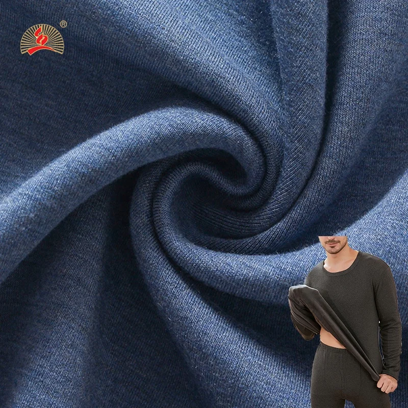 Professional Factory 480G Thickening Cloth Brushed Winter Thermal Knit Acrylic Spandex Fabric for clothes