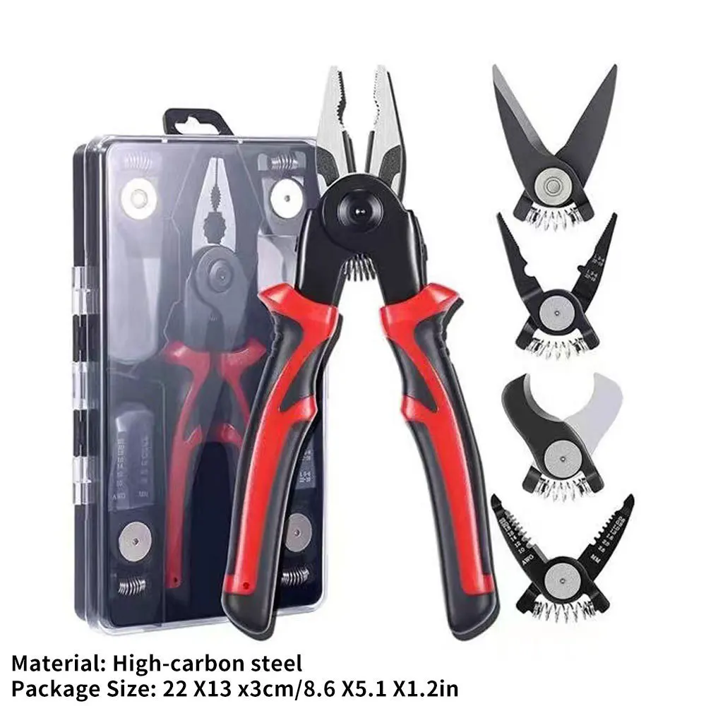 5 In 1 Multifunctional Pliers Crimpimng Wire Cutter Stripper Combination Plier Set Tool Kit Repair Tools