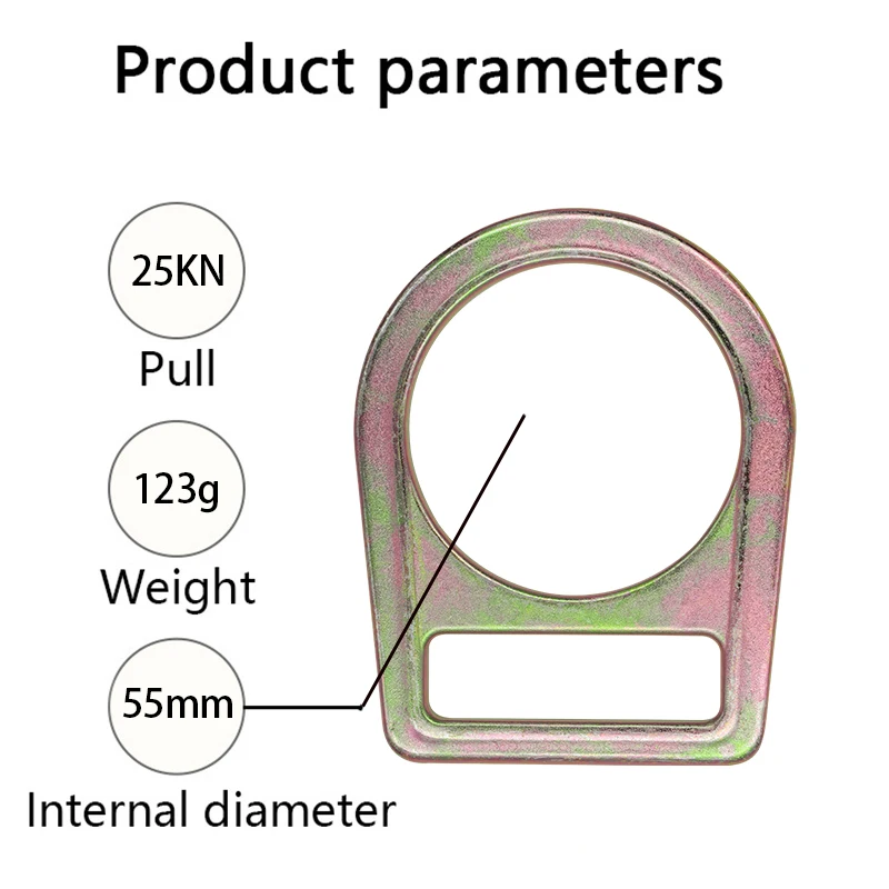 Large 55mm Inner Size Safety Zinc Metal D-ring For Work At  Heights