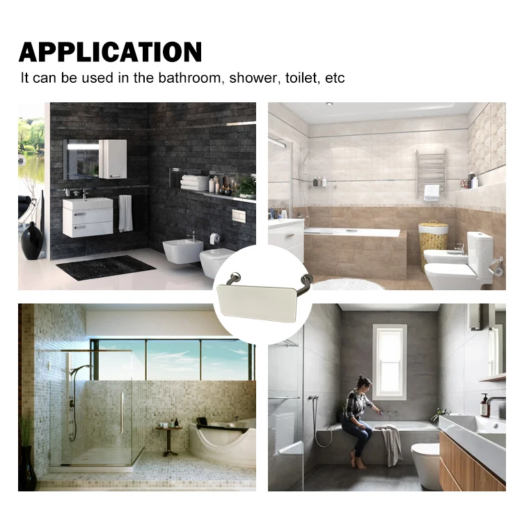 Toilet backrest Two in One Wall Mount Bathroom Balance Handle Bar Safety Shower Grab Bar 304 Stainless Steel