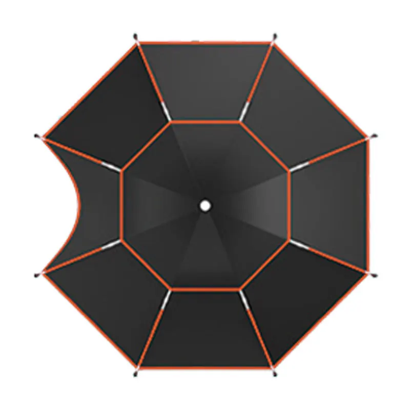 2024 New Arrivals Durable Easy Setup Fiberglass Frame Spacious Reinforced Sunblock Beach Fishing Umbrella