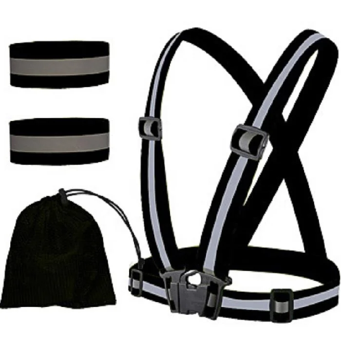 High Visibility Adjustable Safety Belt Reflective Sash Vest