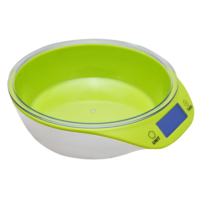 Concise ABS/ 4sensors Tare Kitchen Bowl Scale Custom Logo LCD Display Professional Strain Sensor System
