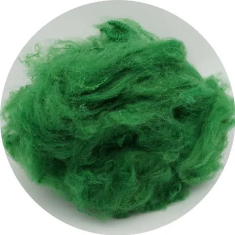 GRS 100% recycled colored solid polyester staple fiber with good price