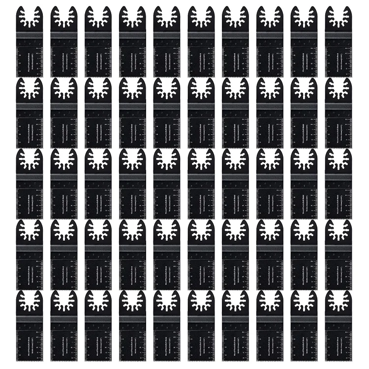 50pcs/set Wood Oscillating Multitool Quick Release Saw Blades Multi-function Saw Blade High Speed Steel with Carbide Steel