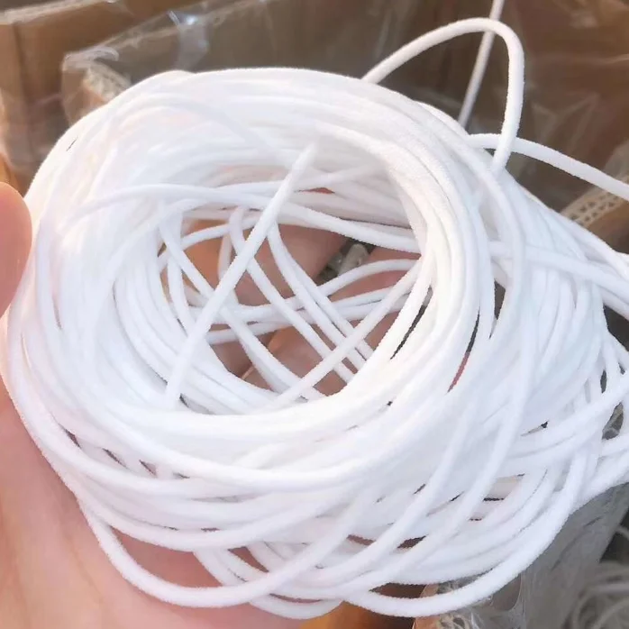 3mm round spandex polylactic acid fabric nylon ear loop elastic band rolls