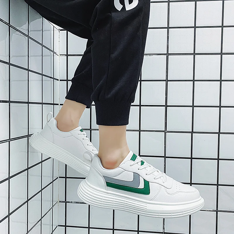 HN6089  Fashion Rubber Outsole Sports Running Shoes Flat Men Sneakers white shoes