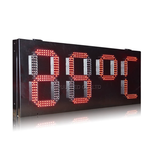 Наружные светодиодные цифровые большие часы светодиодный индикатор температуры