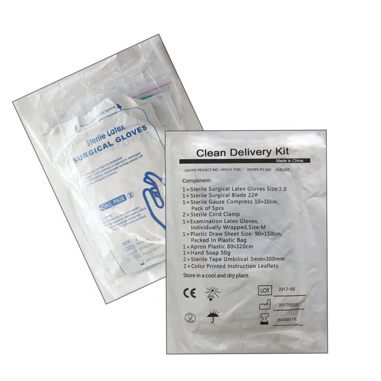 Disposable Surgical Baby Birth Gynecological Clean Emergency Natural Childbirth Delivery Cleaning Bag Pack Kit