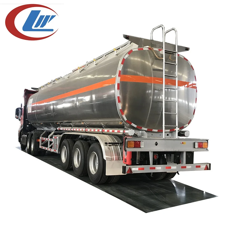 High quality ALUMINUM alloy  /Stainless Steel 46000 Liters Oil Tanker Trailers For Sale