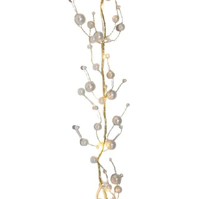 New Design Christmas Lights Acrylic Beads And Warm Color Led Lights For Home Decoration