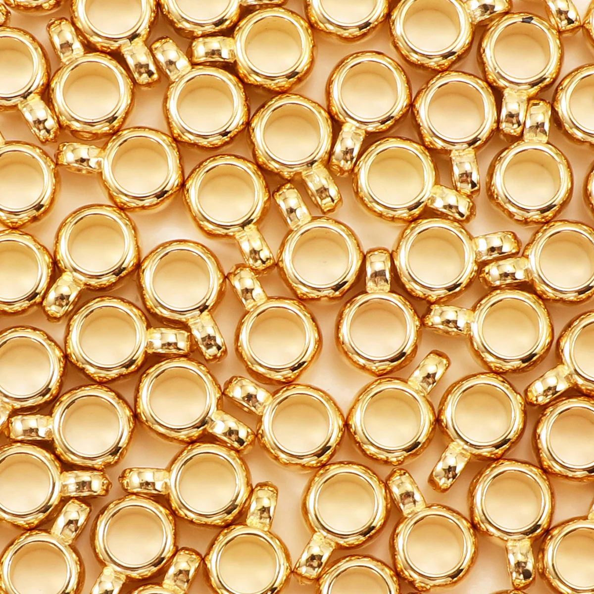 100 Pcs/bag CCB Spacer Beads With Hanging Large Hole Beads Round Loose Spacer Beads For DIY Jewelry Making Bracelet Necklace