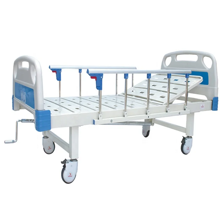
China supplies cheap hospital equipment manual medical hospital bed with sid rails 