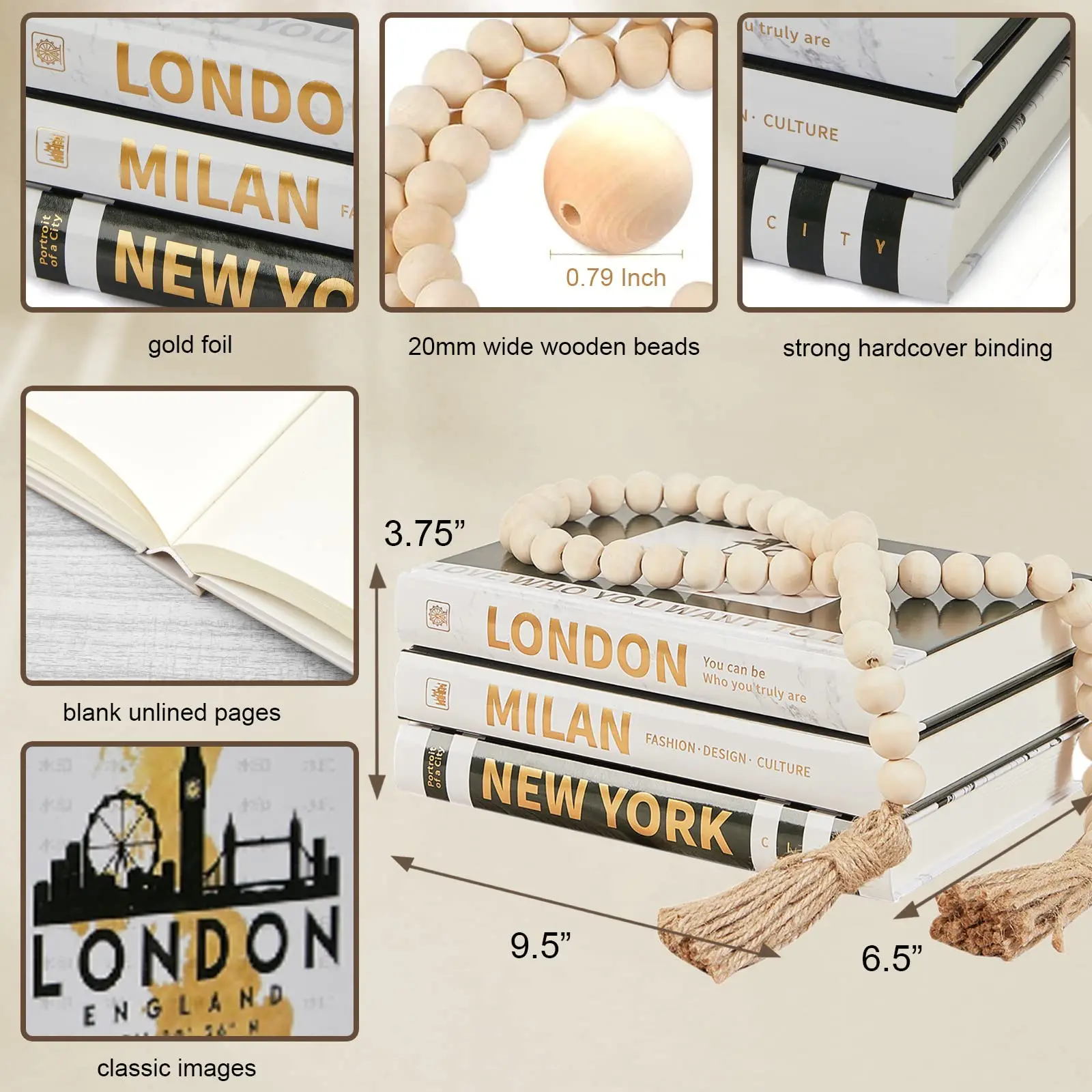 Custom Wholesale Blank Fashion Home Decoration Coffee Table Decorative Book