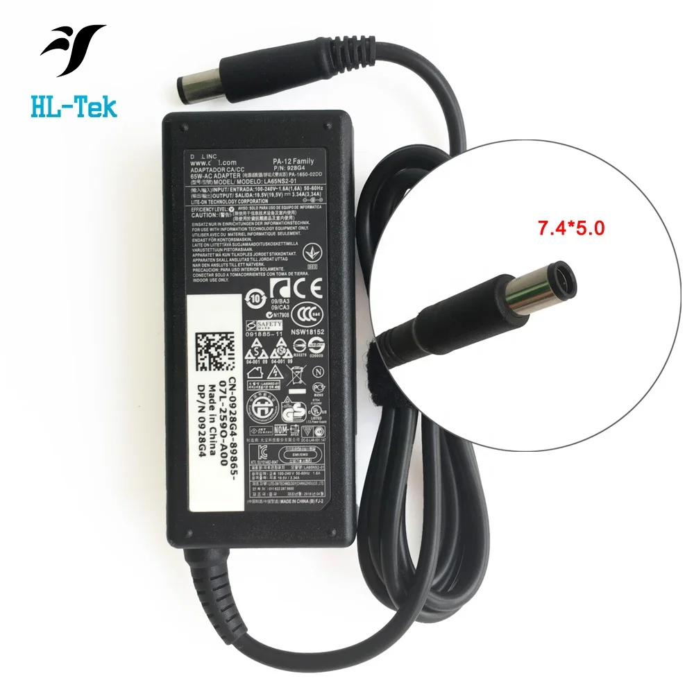 Подлинная 65 Вт Зарядное устройство для ноутбука Dell Latitude E6420 E6440 E6430 E6540 7490 7290 5490 5590 5290 адаптер переменного тока 19 5 в 3.34A блок