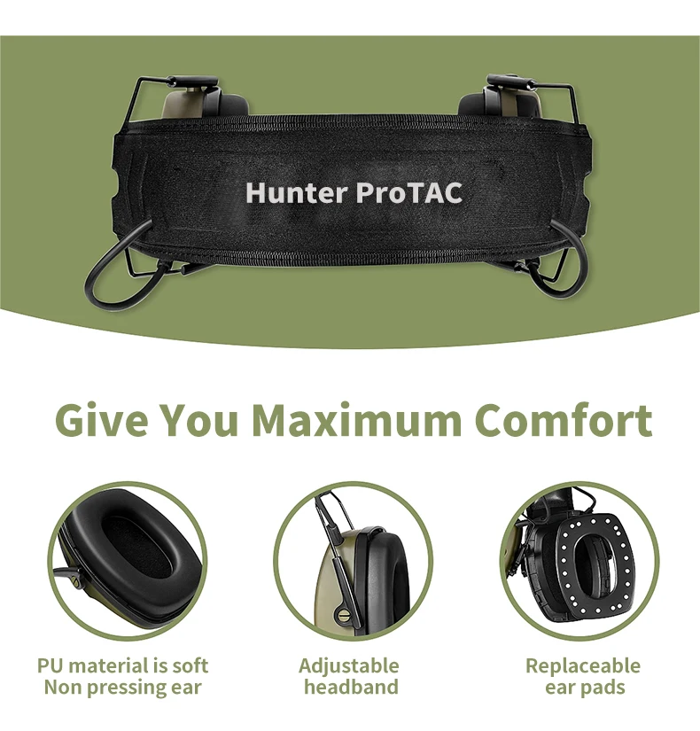 Bluetooth Electronic Shooting Earmuffs Hearing Protection Headset for Shooting and Hunting