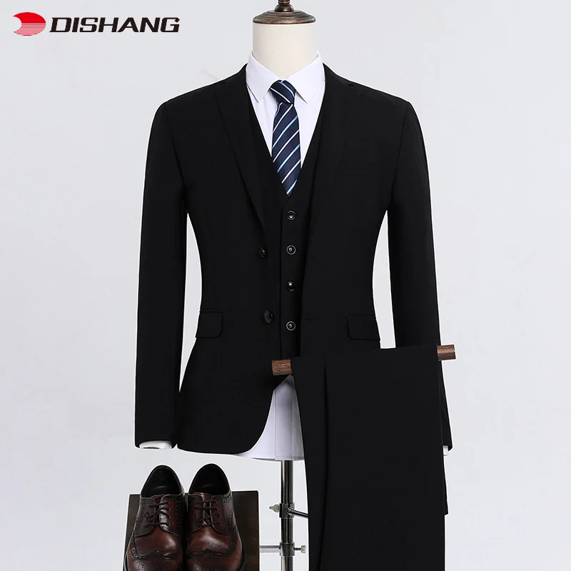 Mens Suits & Blazer 3 Piece Wedding Business Suit Slim Fit Male Classic Style Hot Sale Trendy
