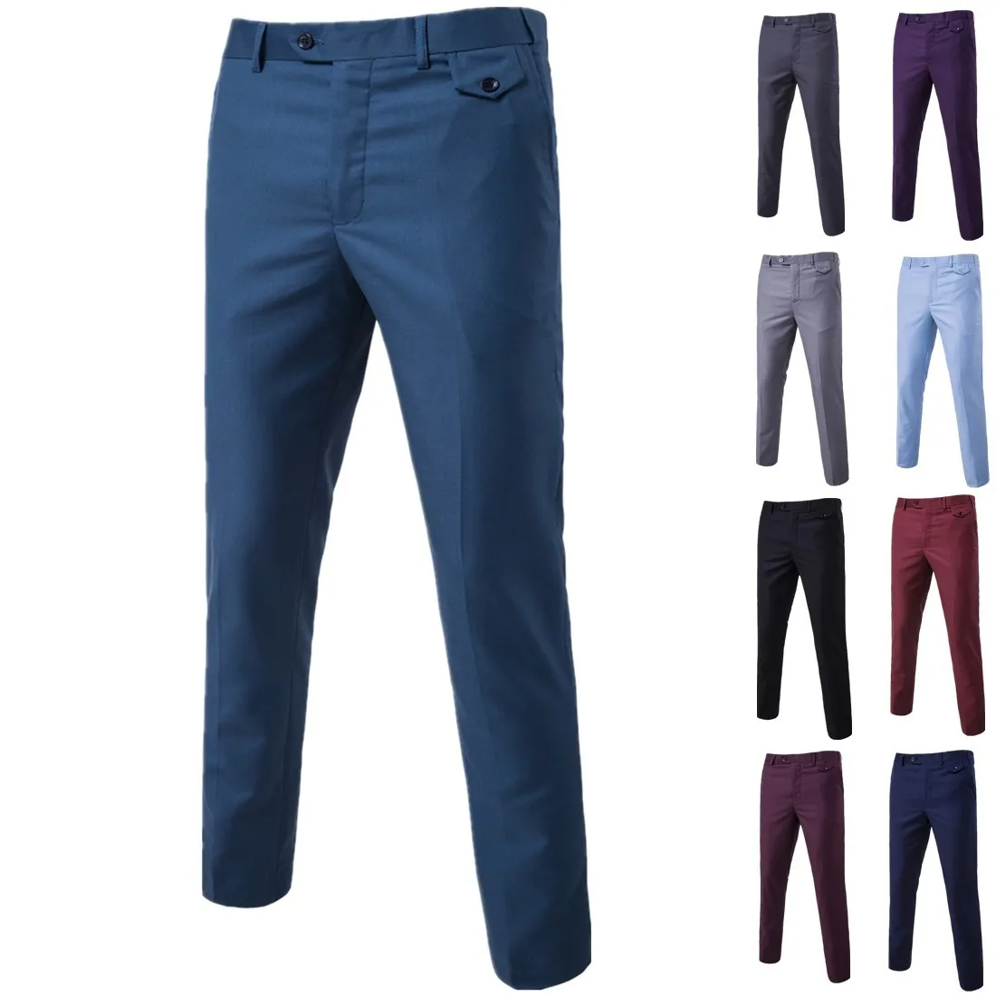 2023 New Wholesale High Quality Straight Trouser Cotton Blend Chino Pants Formal Casual Golf Pant for Men