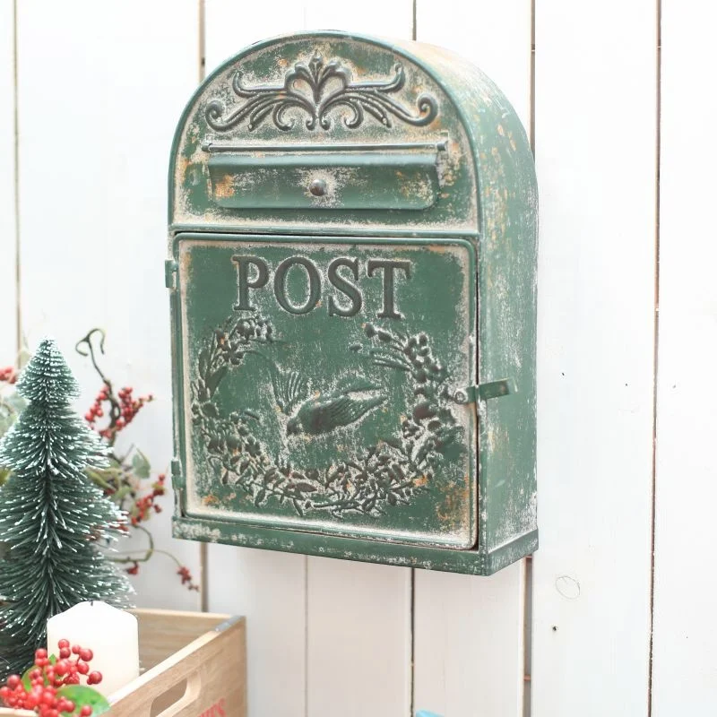 Праздничный настенный подвесной почтовый ящик, украшения для входной двери, металлический почтовый ящик, внутреннее и наружное украшение
