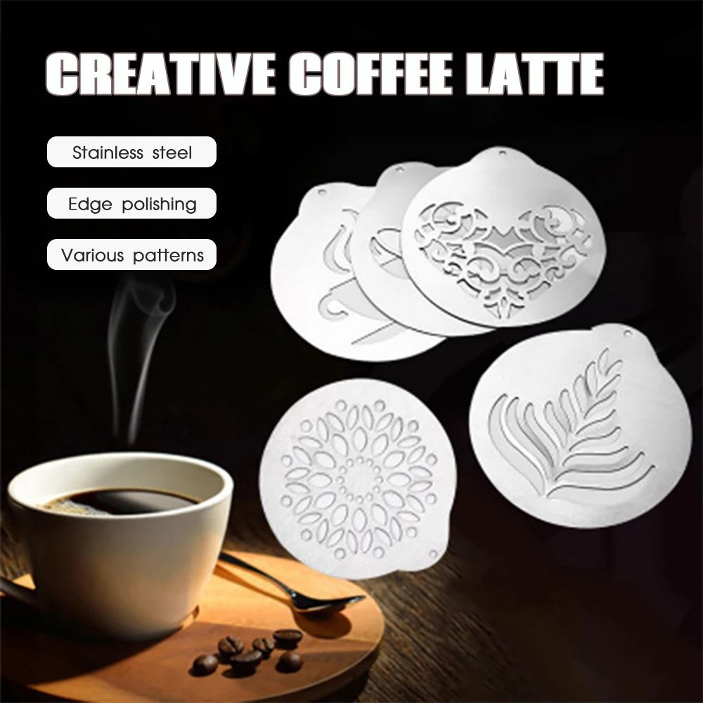 Coffee Latte Cappuccino Barista Art Stencils Cookie Cupcake Latte Coffee Print Mold Cake Decorating Tools