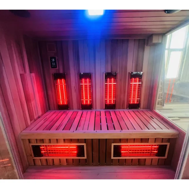 Portable Traditional red cedar Wooden Far Infrared Sauna Cold Plunge Ice Bath For 1-3 People Producer for Sale