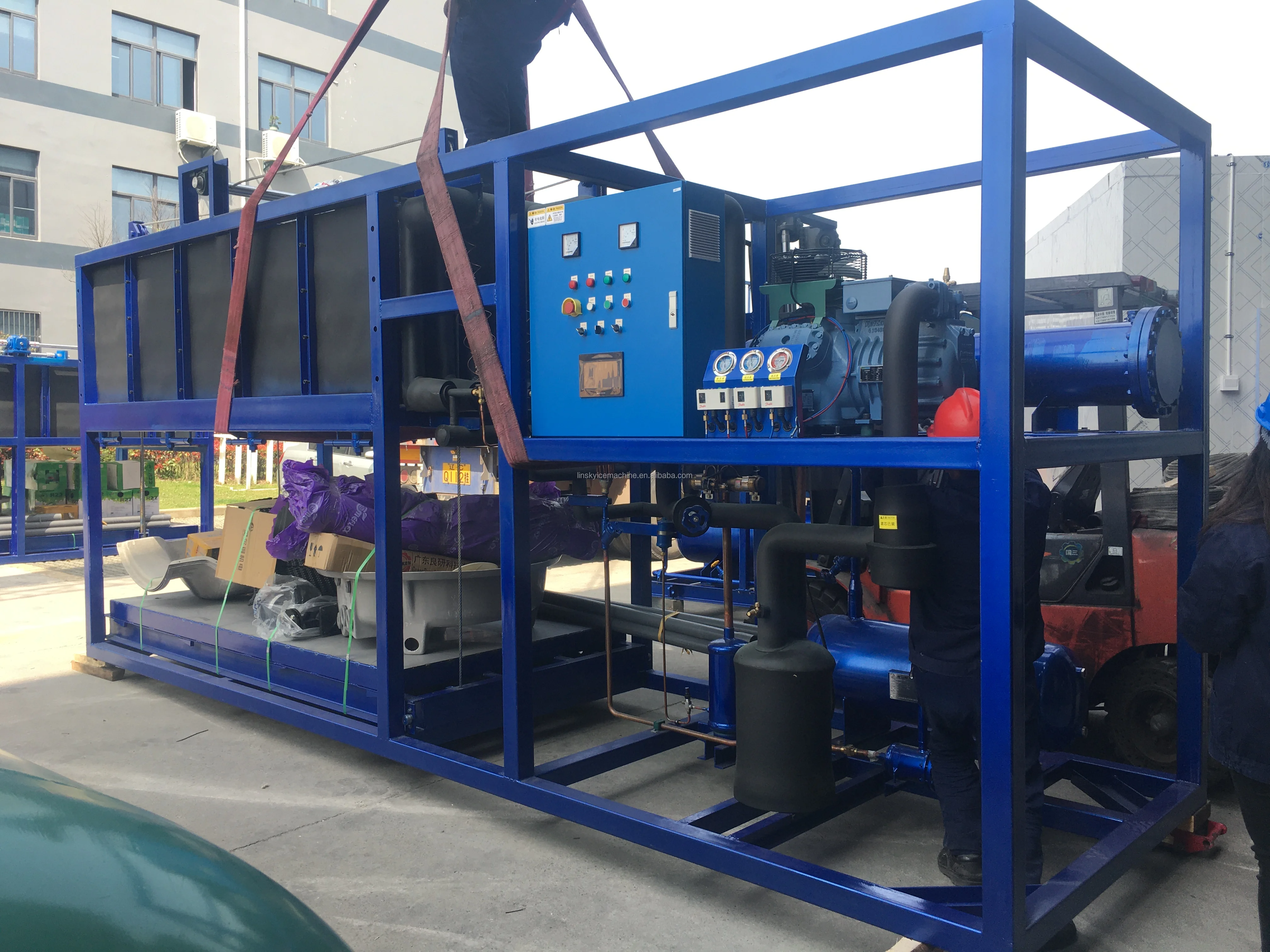 Direct cooing block ice machine 5 tons commercial ice block making machine