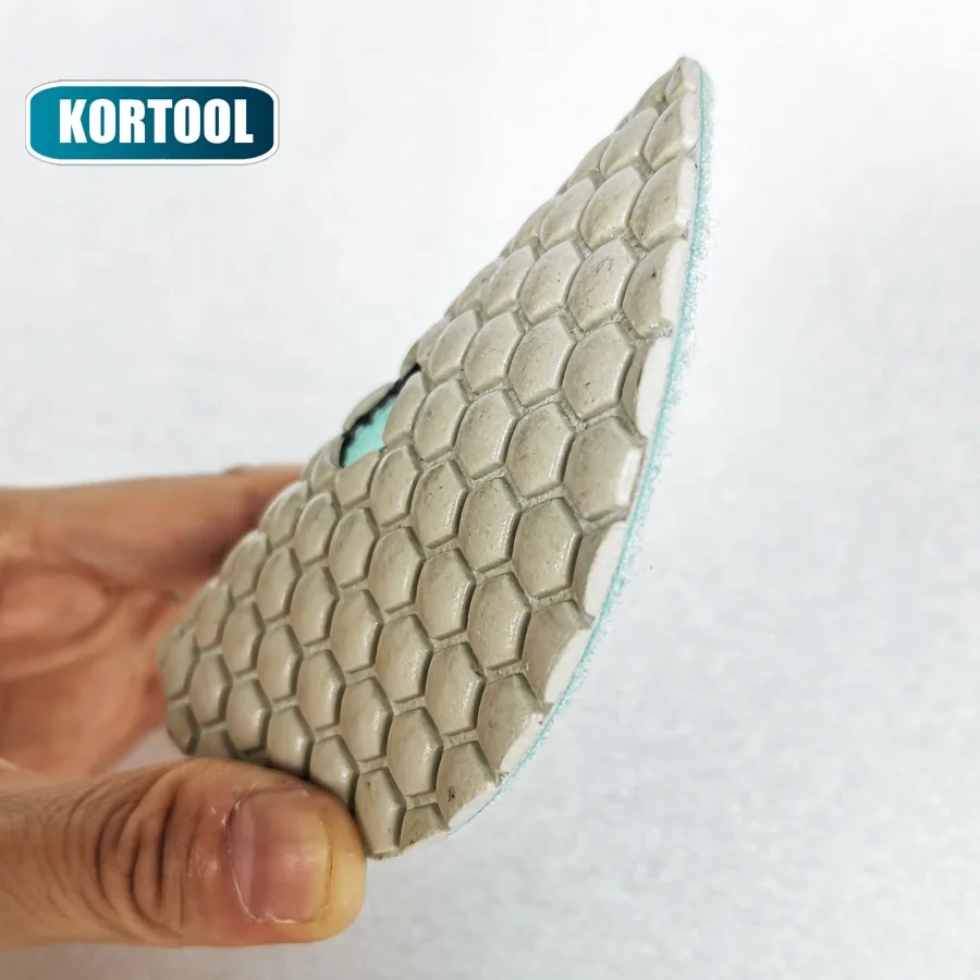 Pressed 7 Steps 4 inch Dry Diamond Polishing Pad For Granite