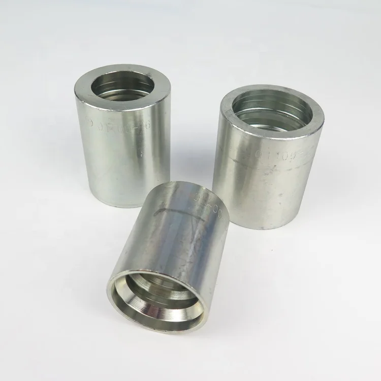 01100 Carbon Steel Skving Series Excavaator Ferrule For R1 1SN Hydraulic Hose