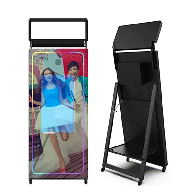 2022 Newest 65 Inch Interactive Selfie Photo Booth Mirror Video and Free Accessories Compatible with Camera and SLR