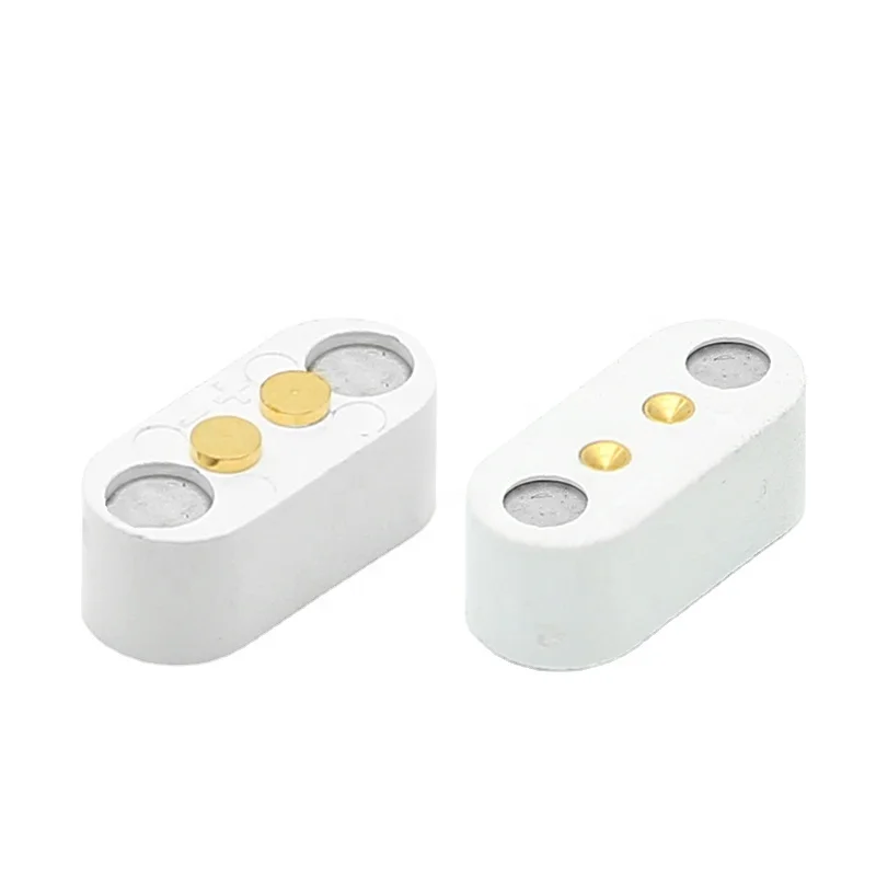 magnetic connector 2PIN white female power pogopin connector