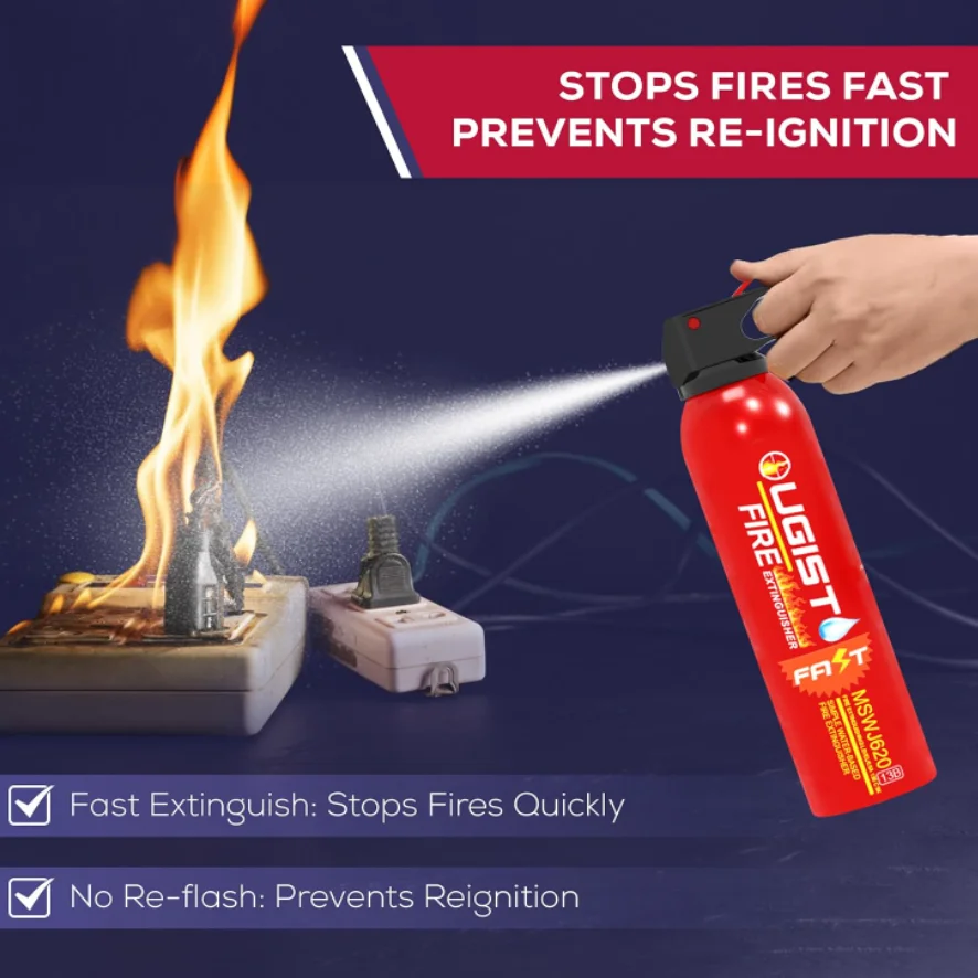 Cheap  Portable with Mount The House kitchen Ware House car  Negative Ion Water-Based 620ml  Aluminum Fire Extinguisher