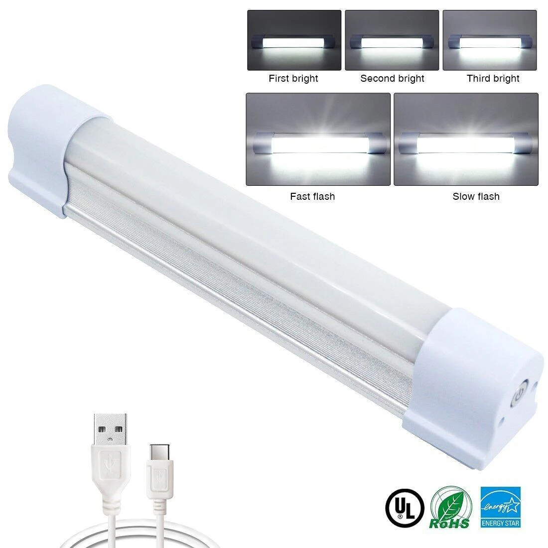 Magnetic multifunctional portable USB rechargeable Led emergency work light powerbank function