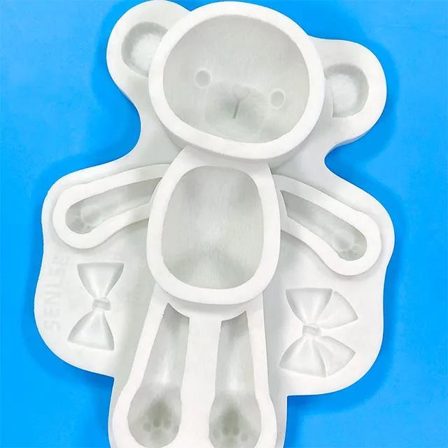 Bear Chocolate Silicone Molds 3D Breakable Teddy Bear Chocolate Mold  Valentines Day Smash Bears Mousse Cake Dessert Baking Jell