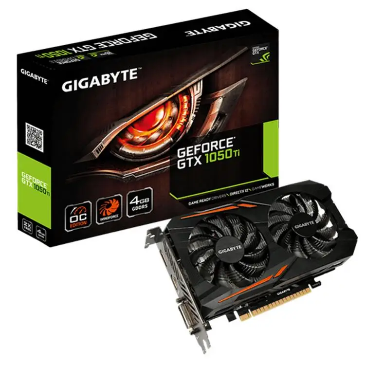 Игровая Видеокарта GIGABYTE GeForce GTX 1050Ti OC 1316-1430 МГц/7008 МГц 4G/бит