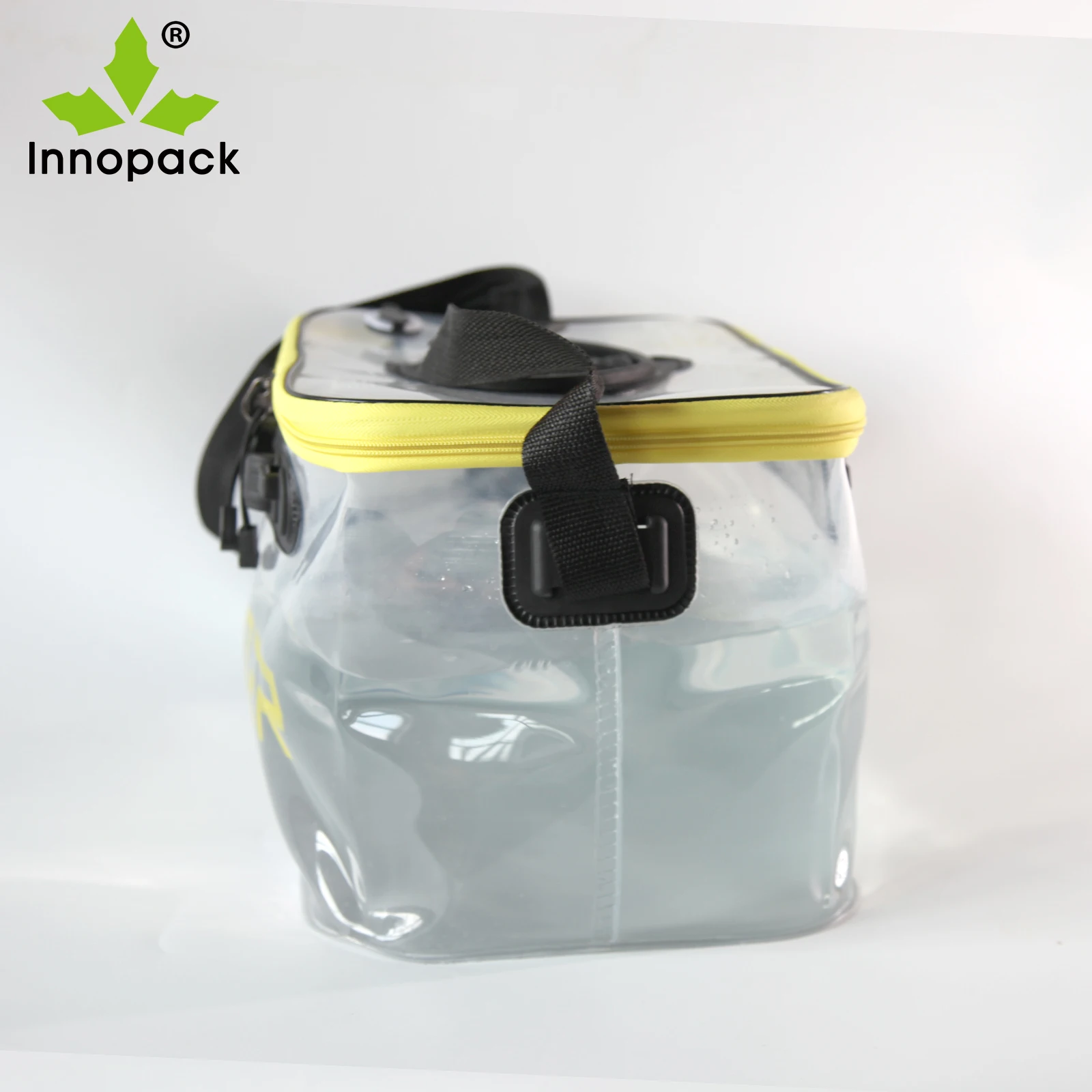 with Mini Oxygen Pump Portable Folding Collapsible Bucket Fish Live Container Box with Breathable Mesh Space Fishing Bucket