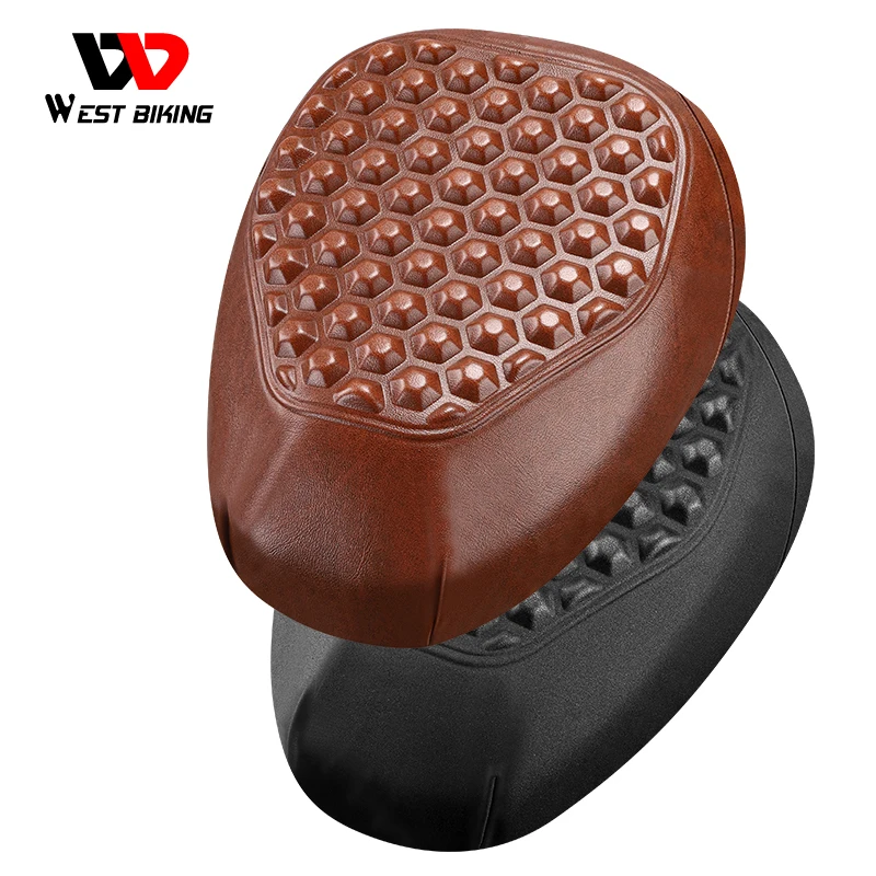 WEST BIKING E-bike Saddle Cover Comfortable Waterproof Breathable Cycling Saddle 3D Silicone Soft Cycle Seat Cover