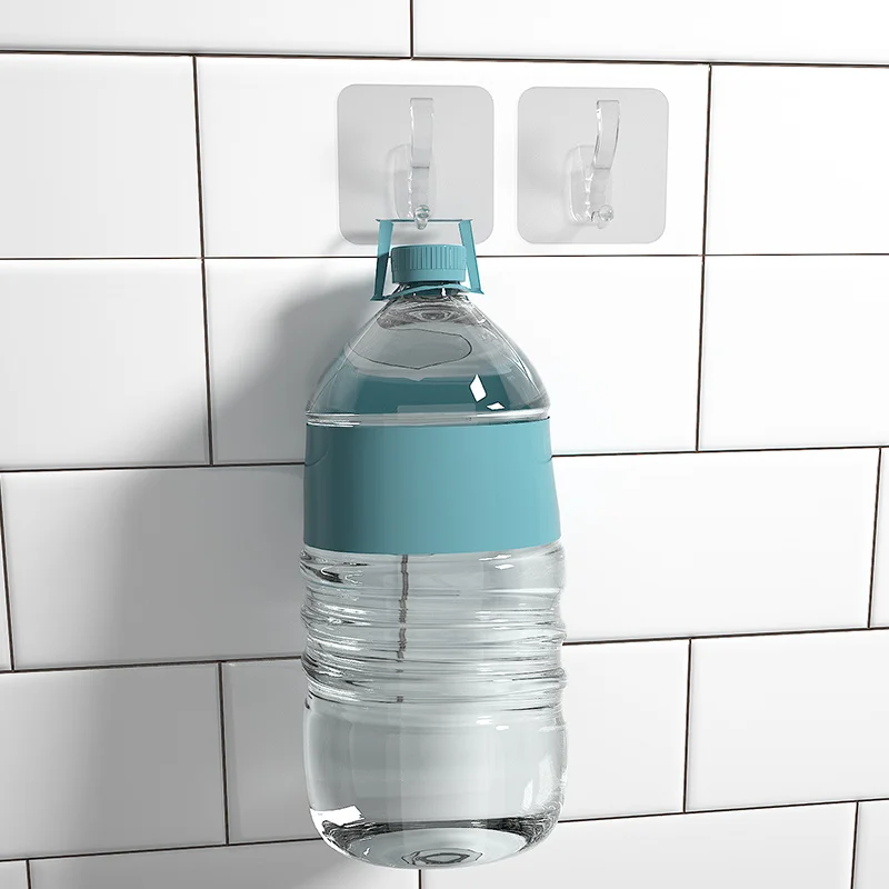 Modern Heavy-Duty Transparent Wall-Mounted Coat Hooks Self-Adhesive Strong Plastic Coat Hanger Hook Bathroom Kitchen Living Room