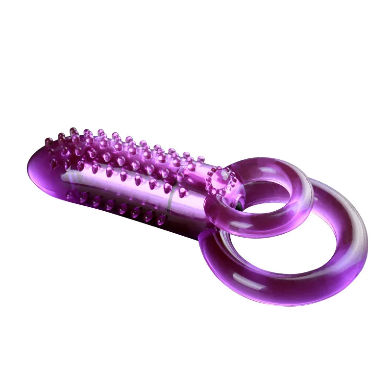 Penis vibrator Double Ring Male Longer Lasting Sex Crystal Vibrator Cock Ring Penis Rings Vibrating