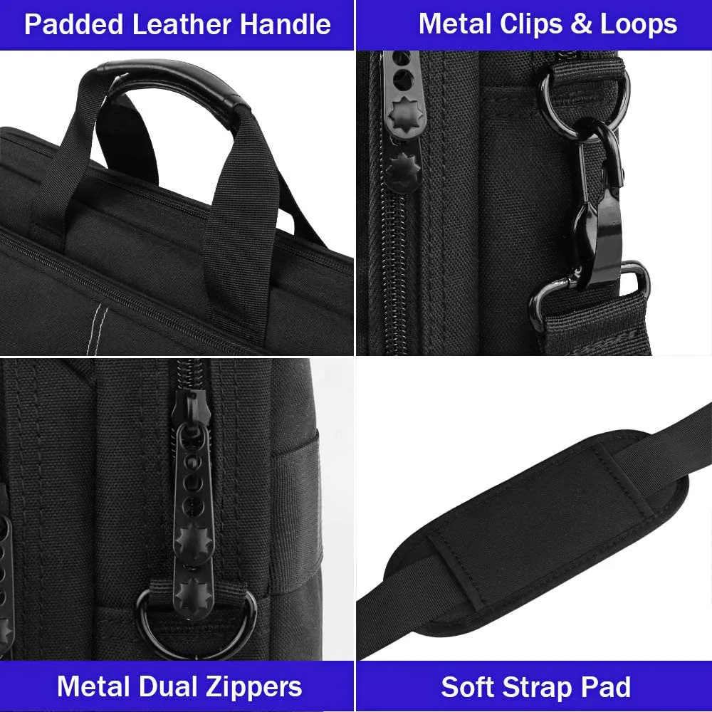Factory Supply Polyester 17inch Laptop Bag OEM ODM Business Shoulder Bags Portable Messenger Briefcases