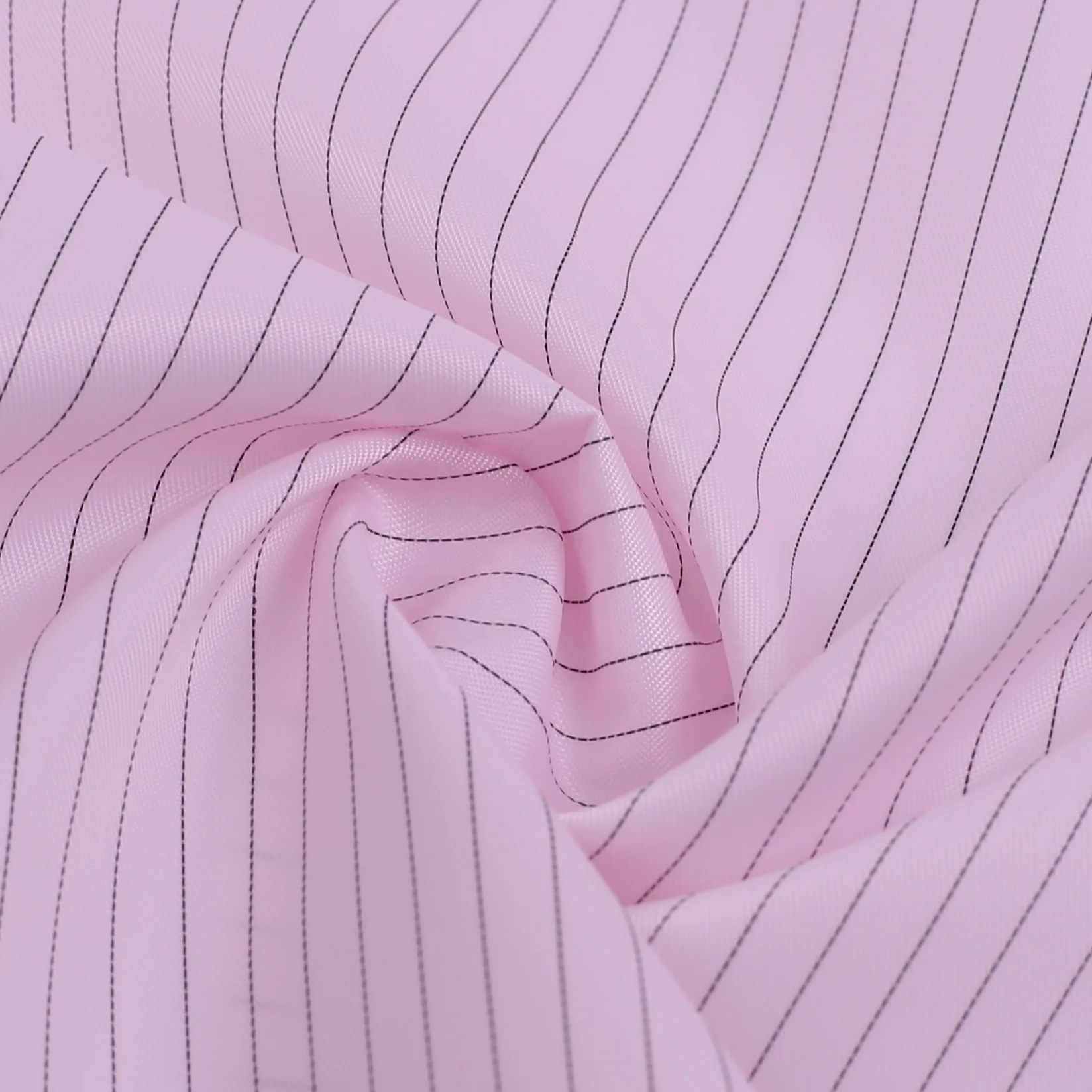 Wholesale 75D twill 99% Polyester +1% carbon fiber esd antistatic fabric for Workwear strip fabric Medical anti-static fabric