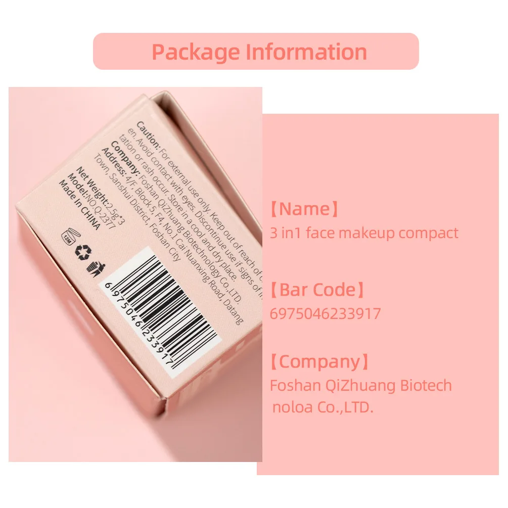 3-in-1 facial makeup highlight powder blusher polarized matte natural non flying powder eye shadow plate