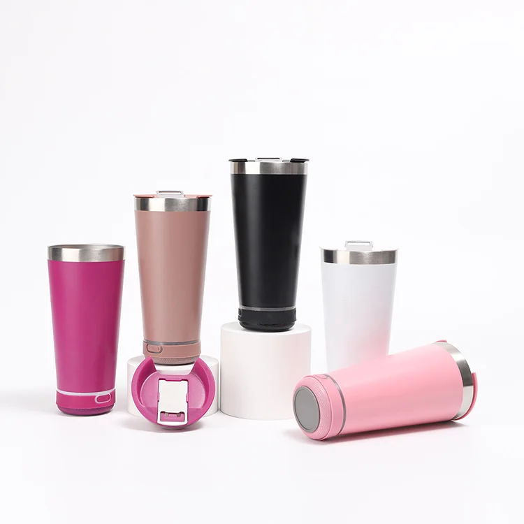 2024 Hot Sales New Arrival Stainless Steel Travel Music Coffee Cup Leak Proof Tumbler Mug With Bluetooth Speaker