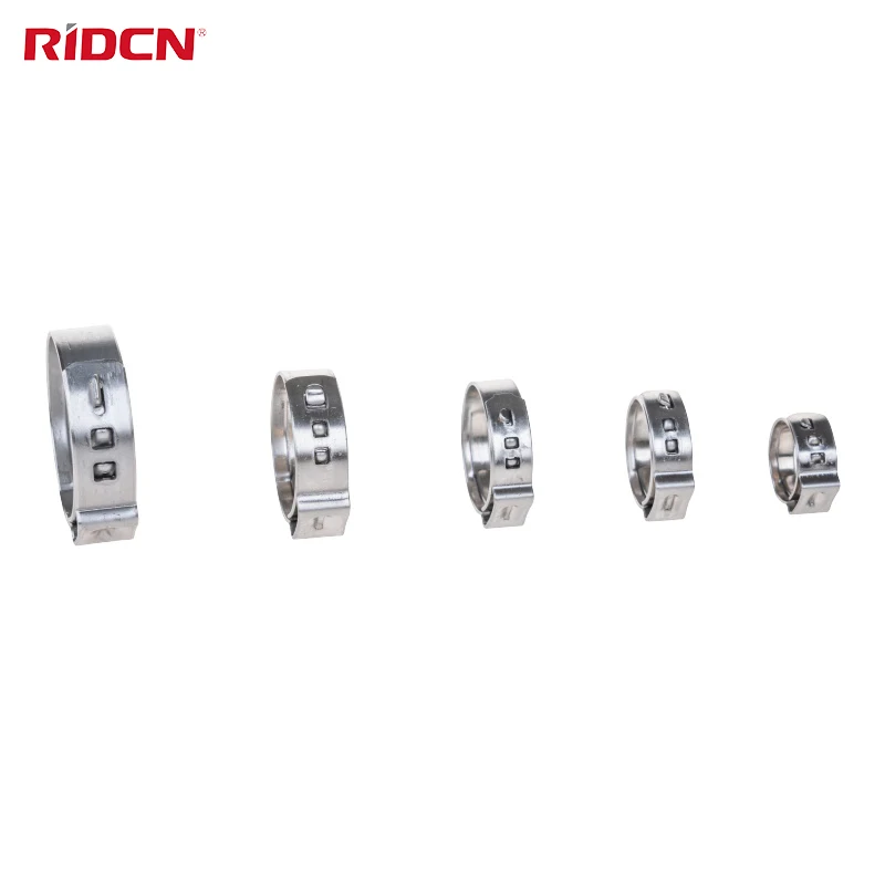 Stepless Single Ear Hose Clamps Various Sizes
