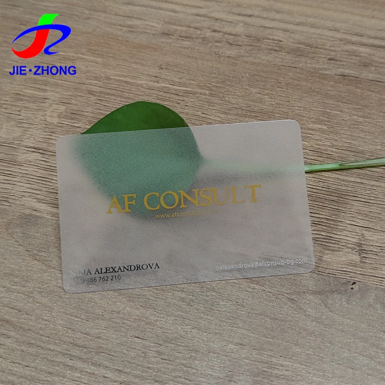 High Quality Custom Printing CR80 Clear PVC Plastic ID Business Transparent Card