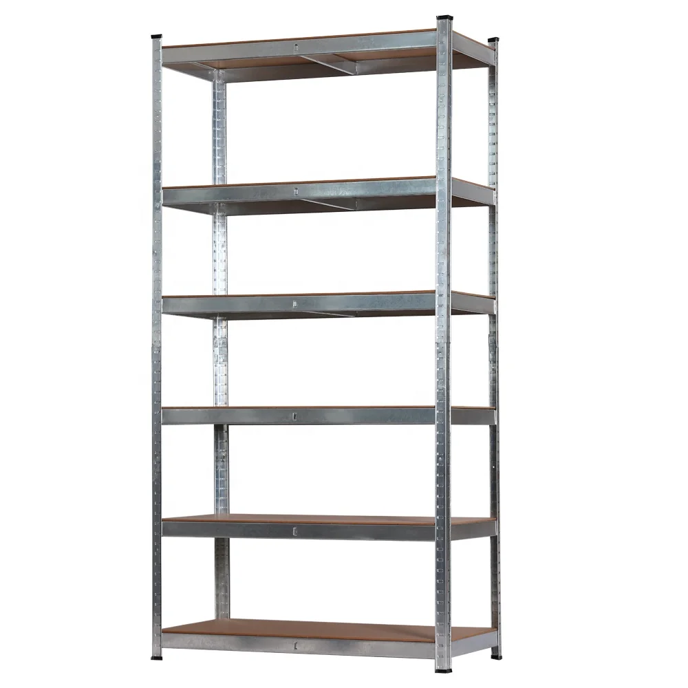 KINDE Adjustable Galvanized Shelf Heavy Duty Garage Boltless Metal shelving for 6 Layers Easy To Assemble
