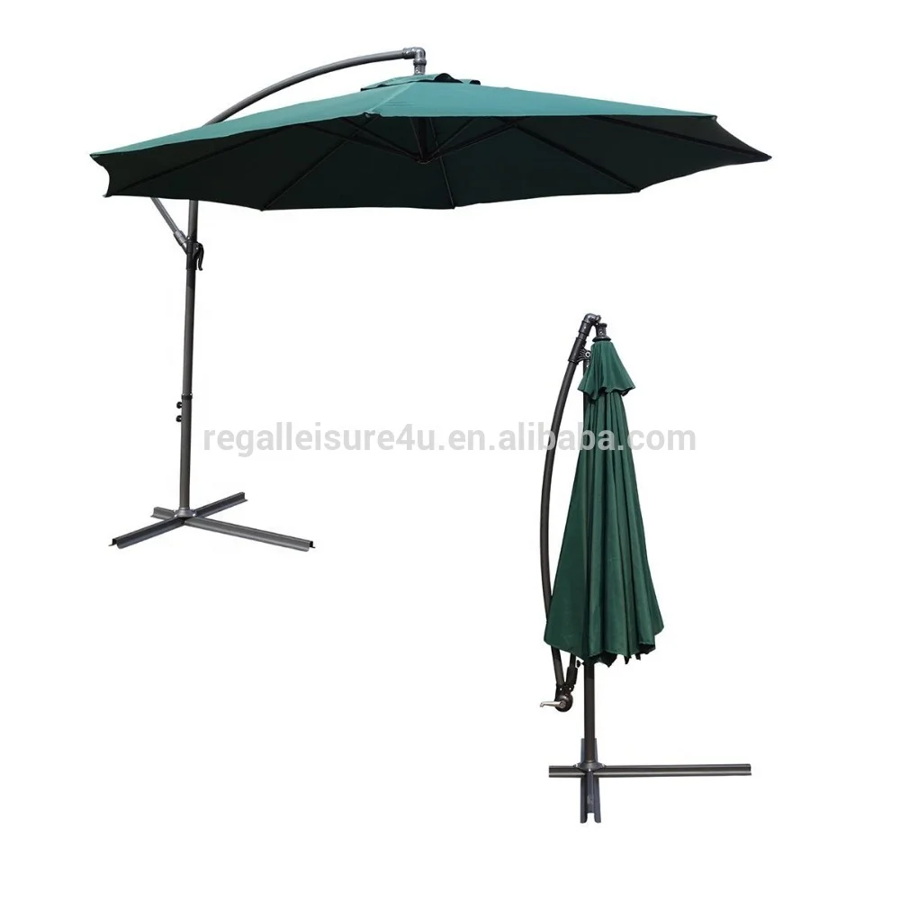 3m outdoor patio steel 6 ribs banana beach garden umbrella RLF-UMB-001-1