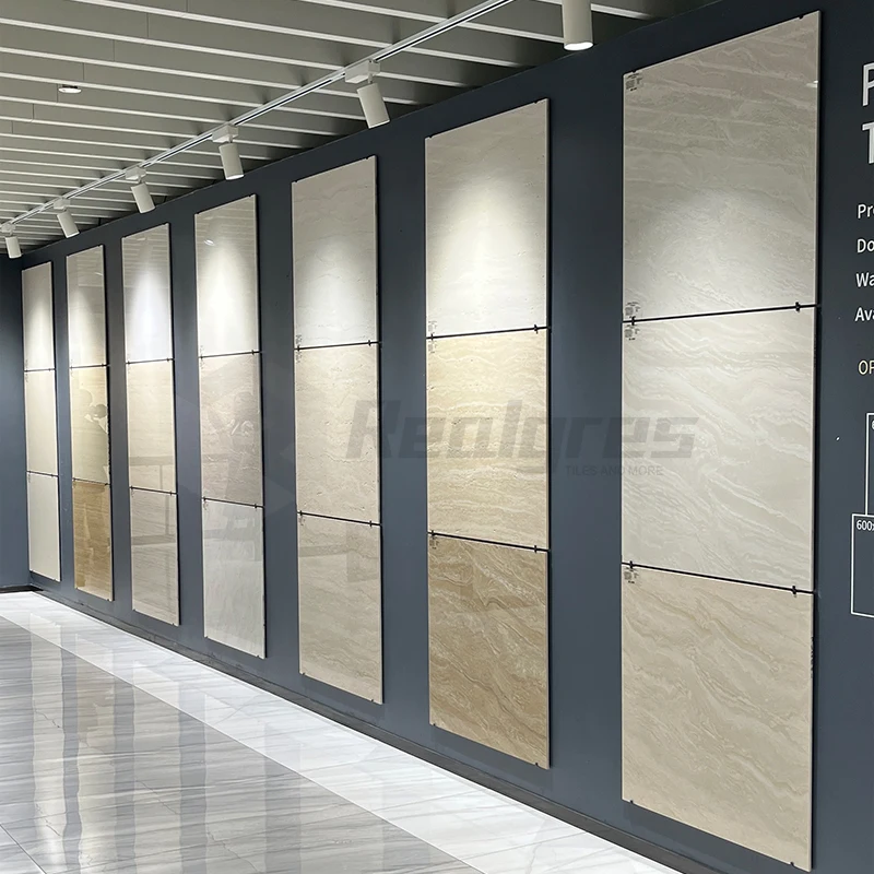 Realgres Natural Antique Travertine Exterior Wall Tiles With Good Price Villa Wall Paving Porcelain Floor Tiles 600x1200mm