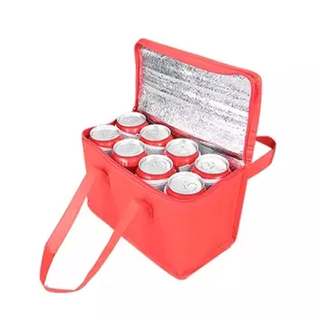 Factory Custom size cheap non woven insulated lunch wine beer food delivery thermal bag with logo print