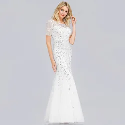 Custom Long Sequin Evening Dress Sequin Elegant Sequin Party Prom Gowns For Women Evening Dresses