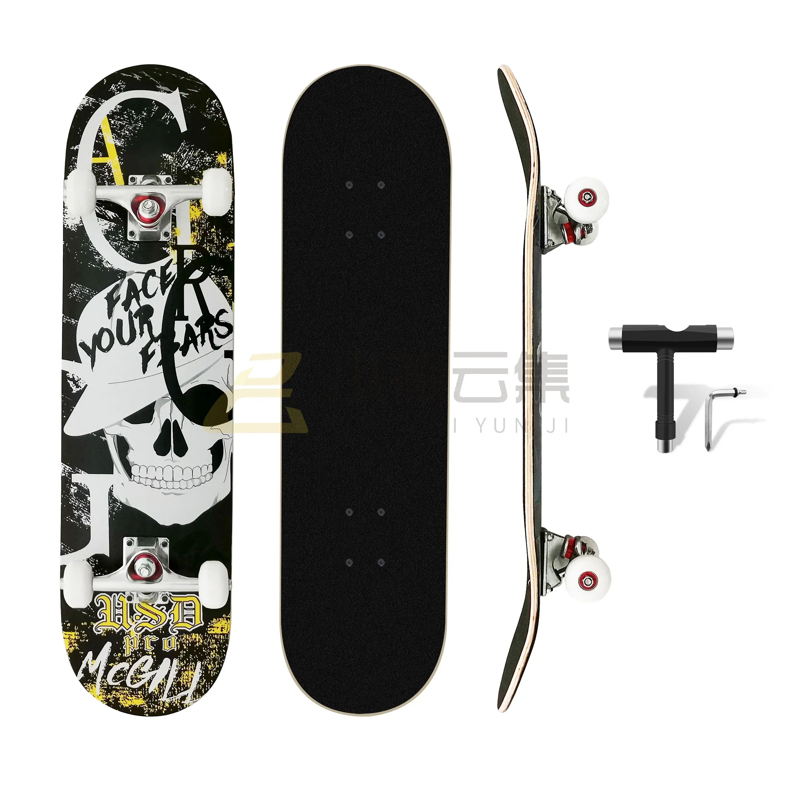 XW Double rocker board 31inch 4 wheel wholesale Drift Board Wooden Maple Skateboard wood skateboard